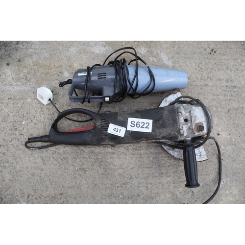 431 - ANGLE GRINDER & VAC NO VAT