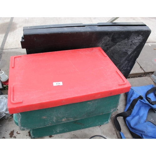 434 - 2 PLASTIC BOXES NO VAT