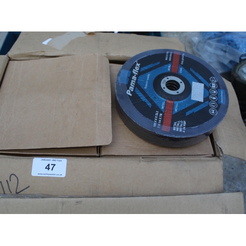 47 - FIFTY MEDIUM SIZED PAMA-FLEX GRINDING DISCS PLUS VAT