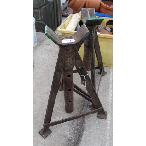 477 - PAIR OF AXLE STANDS  NO VAT