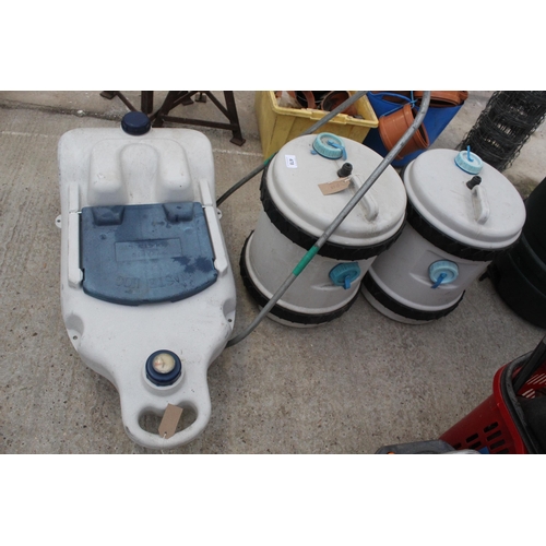 478 - PAIR OF CARAVAN WATER BARRELS  WITH HANDLES NO VAT