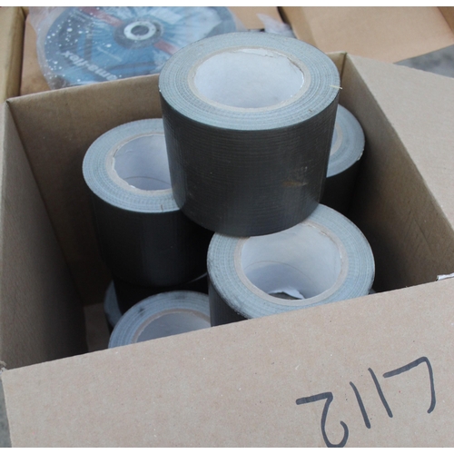 58 - TWELVE LARGE ROLLS OF GAFFA TAPE PLUS VAT