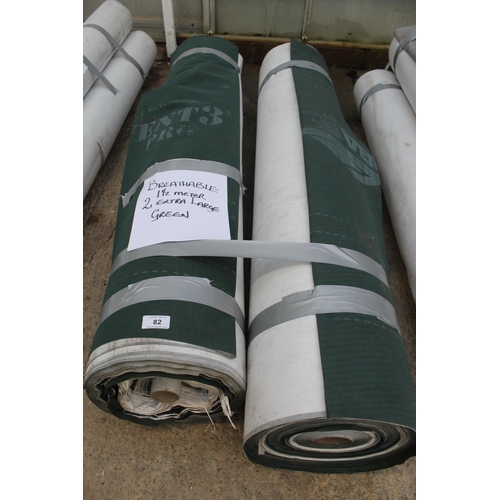 82 - TWO LARGE 1.5 METER WIDE ROLLS OF BREATHABLE FELT NO VAT