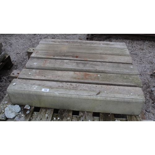 950 - PALLET OF 6 KERBSTONES  +  VAT