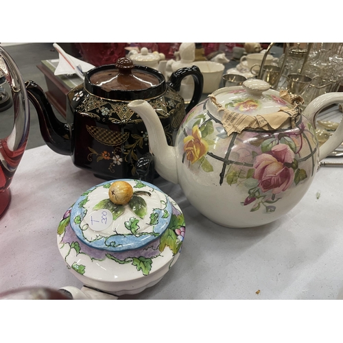 234A - THREE TEAPOTS TO INCLUDE WINTON AND STAFFORDSHIRE