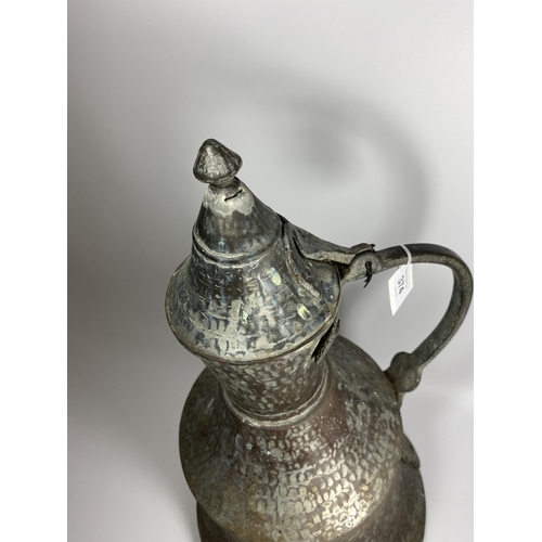 374 - A LARGE LATE 19TH / EARLY 20TH CENTURY MIDDLE EASTERN COPPER WATER VESSEL, HEIGHT 50CM