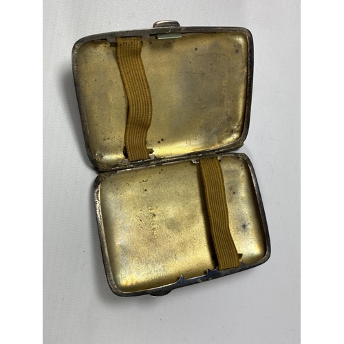 652 - A HALLMARKED SILVER CIGARETTE CASE