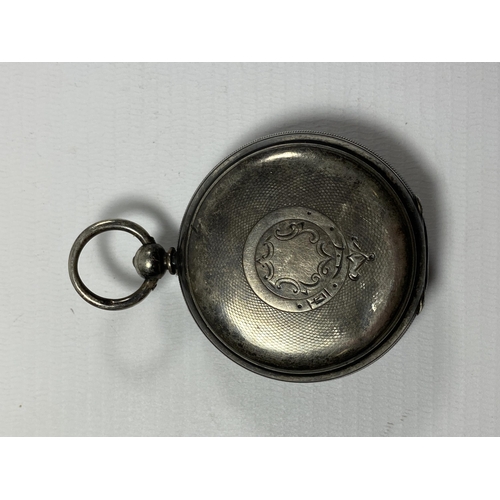 657 - A CHESTER HALLMARKED SILVER POCKET WATCH, A/F