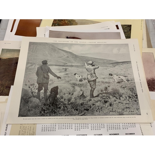 908 - A LARGE QUANTITY OF COUNTRYSIDE PRINTS TO INCLUDE HUNTING, DOGS, ETC