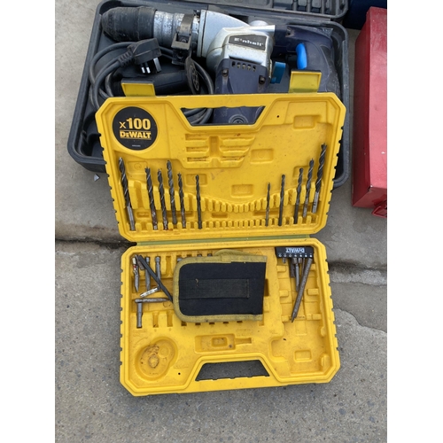 1339 - AN ASSORTMENT OF TOOLS TO INCLUDE AN EINHILL SDS DRILL