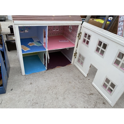 1503 - A SMALL WOODEN DOLLS HOUSE