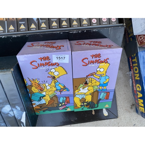 1517 - AN ASSORTMENT OF VHS BOX SETS TO INCLUDE JAMES BOND AND THE SIMPSONS