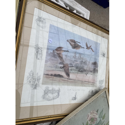 1756 - AN ASSORTMENT OF FRAMED PRINTS AND PICTURES