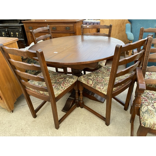 2282 - AN 'OLD CHARM' EXTENDING DINING TABLE, 44