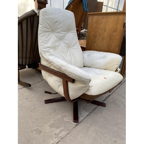 2362 - A 'MOEBEL' SWIVEL RECLINER CHAIR ON BENTWOOD FRAME