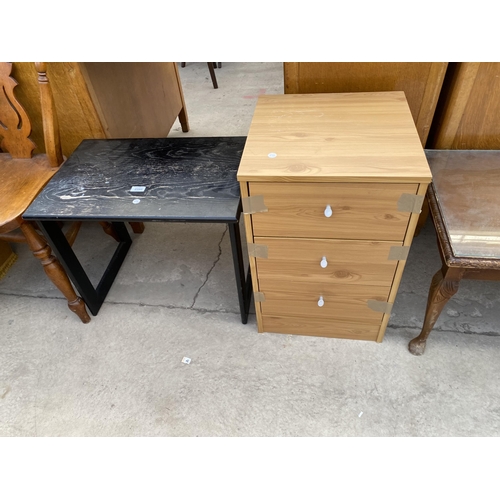 2380 - TWO COFFEE TABLES AND A BEDSIDE CHEST