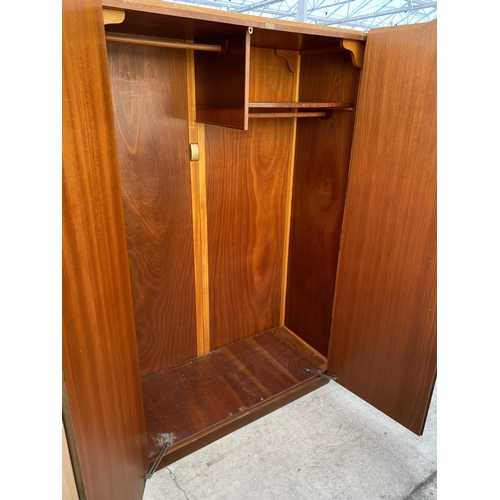 2403 - AN OAK AUSTINSUITE TWO DOOR WARDROBE, 48