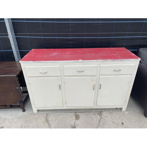 2537 - A 1950'S FORMICA TOP KITCHEN SIDEBOARD, 60