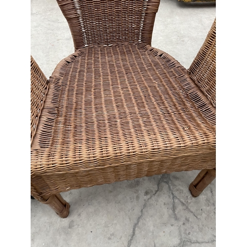 2572 - A WICKER CONSERVATORY CHAIR