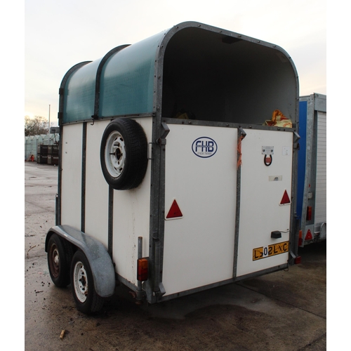 239 - RICE RICHARDSON HORSE TRAILER ON NEW STYLE BRAKES /MODERN BRAKING SYSTEM NEW PANELS 2 YEARS AGO NO V... 