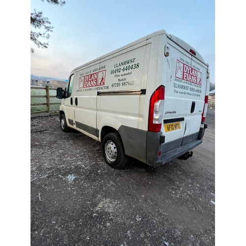 173 - A CITROEN RELAY VAN AF10 WPO MOT TILL 23/3/23 STARTS, RUNS AND DRIVES BUT NO WARRANTY IS GIVEN + VAT