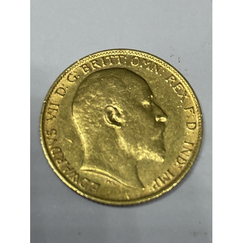 302 - A 1902 KING EDWARD VII HALF SOVEREIGN