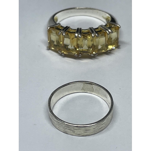 631 - FIVE VARIOUS MARKED SILVER RINGS