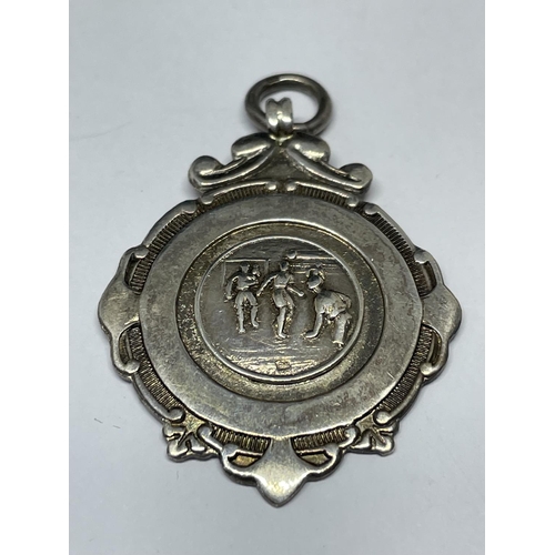 634 - A HALLMARKED BIRMINGHAM SILVER WATCH CHAIN FOB