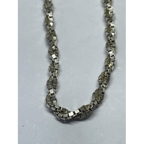 640 - TWO MARKED SILVER NECKLACES