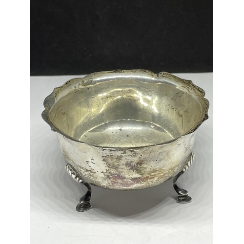 666 - A HALLMARKED SHEFFIELD SILVER FOOTED BOWL GROSS WEIGHT 63.1 GRAMS