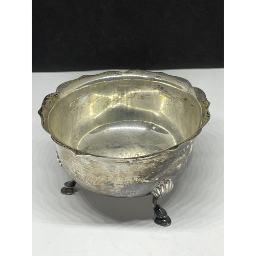 666 - A HALLMARKED SHEFFIELD SILVER FOOTED BOWL GROSS WEIGHT 63.1 GRAMS