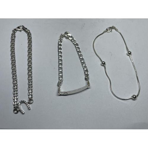 669 - SIX MARKED SILVER BRACELETS