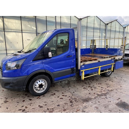 176 - FORD TRANSIT FLAT BED BW66 PLO 6 SPEED BLUE  MANUAL  ONE COMPANY OWNER FROM NEW SERVICE HISTORY V5 T... 