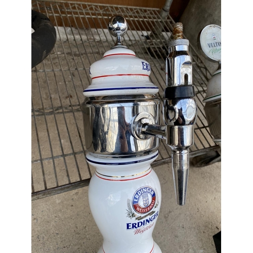 1249 - A CERAMIC 'ERDINGER' BEER PUMP