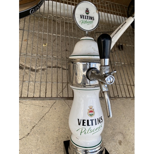 1251 - A CERAMIC 'VELTINS PILSNER' BEER PUMP