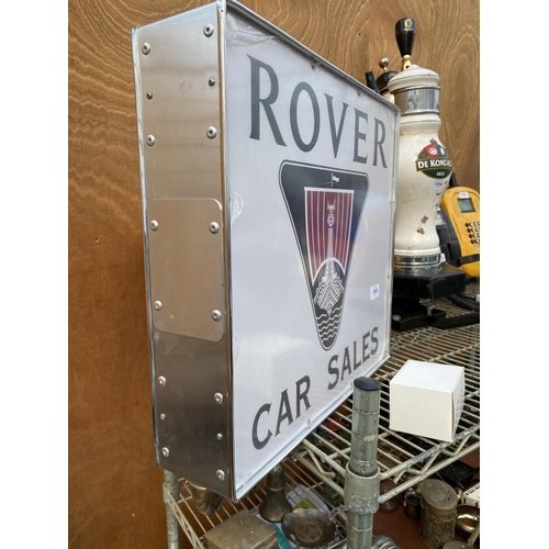 1265 - AN ILLUMINATED 'ROVER' SIGN