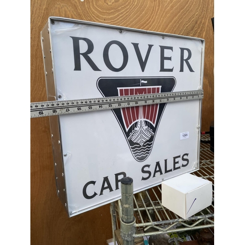 1265 - AN ILLUMINATED 'ROVER' SIGN