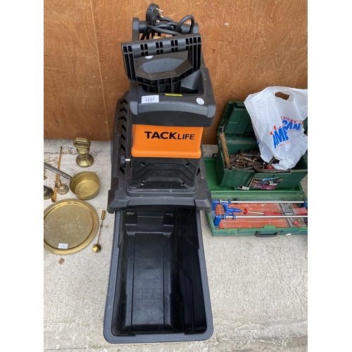 1297 - AN ELECTRIC TACKLIFE GARDEN SHREDDER