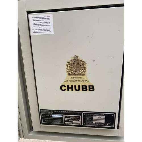 1300 - A LARGE CHUBB SAFE TO INCLUDE KEY