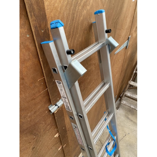 1302 - A MACALLISTER ALUMINIUM MULTI FUNCTION LADDER