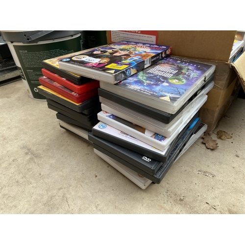 1307 - A LARGE QUANTITY OF DVDS AND VHS VIDEOS