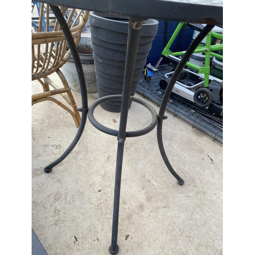 1310 - A ROUND TILE TOPPED BISTRO TABLE