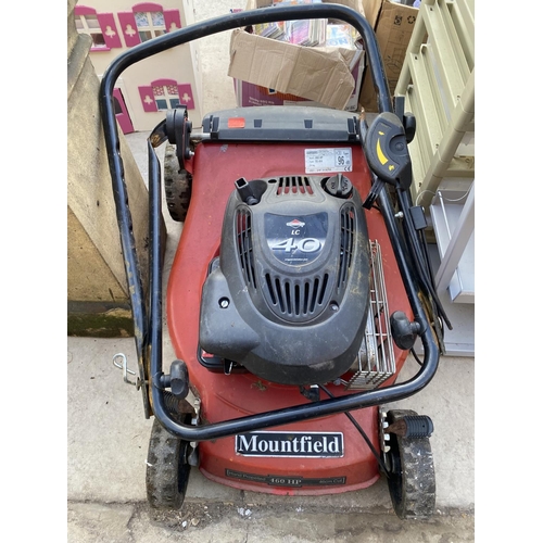 1314 - A MOUNTFIELD LC 40 PETROL LAWN MOWER WITH GRASS BOX