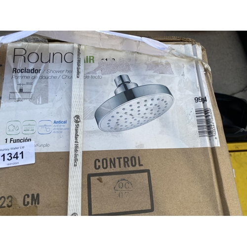 1341 - TEN NEW AND BOXED ROUNDAIR SHOWER HEAD