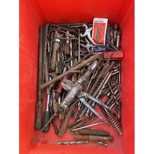 1351 - A LARGE ASSORTMENT OF DRILL BITS, FILES AND PUNCHES ETC