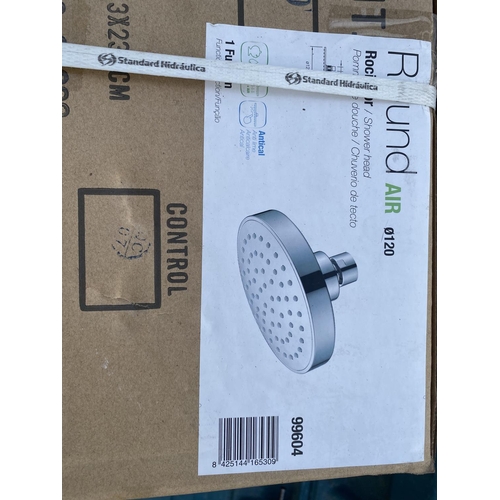 1359 - TEN NEW AND BOXED ROUND AIR SHOWER HEAD