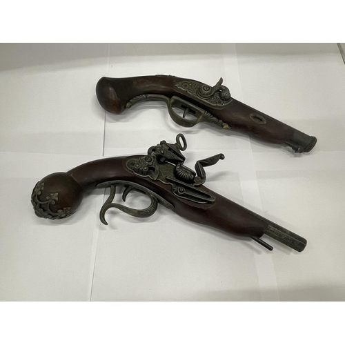 143 - A PAIR OF DECORATIVE 'DUELING' PISTOLS