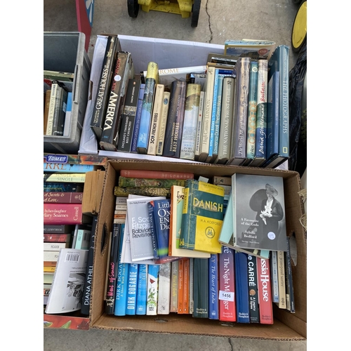 1456 - A LARGE ASSORTMENT OF VINTAGE BOOKS