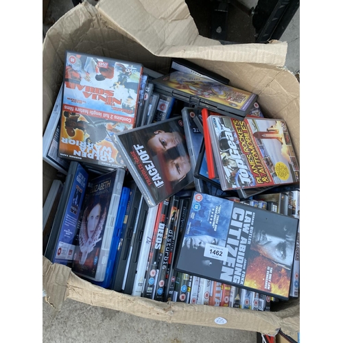 1462 - A KLARGE ASSORTMENT OF DVDS