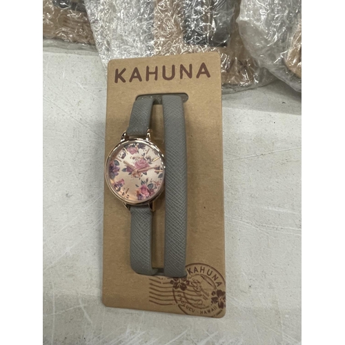 150 - A QUANTITY OF AS NEW KAHUNA WRISTWATCHES WORKING AT TIME OF CATALOUGING - 10 IN TOTAL